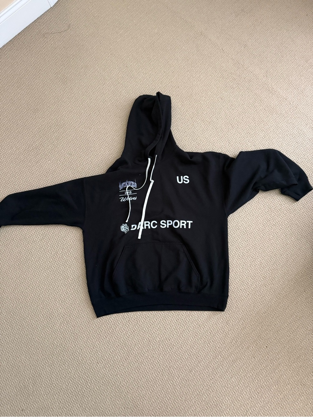 Darc Sport Black Hoodie with White Logo Accents